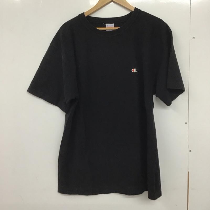 チャンピオン Campion Tシャツ 半袖 c8-r375 半袖カットソー プリントTシャツ XL ロゴ、文字 黒 / ブラック /  メンズ USED 古着 中古 10132352