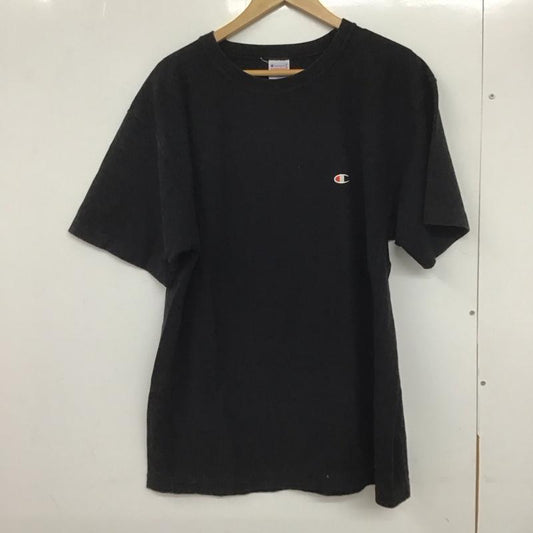 チャンピオン Campion Tシャツ 半袖 c8-r375 半袖カットソー プリントTシャツ XL ロゴ、文字 黒 / ブラック /  メンズ USED 古着 中古 10132352