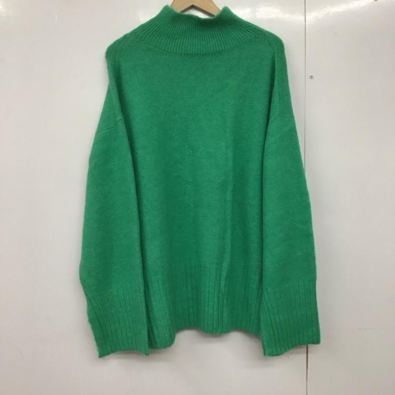 ジーナシス JEANASIS ニット、セーター 長袖 js063857mc 5Gカラーストレッチハイネックプルオーバー FREE 無地 緑 / グリーン /  レディース USED 古着 中古 10142739