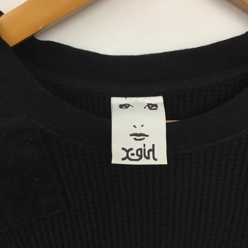 エックスガール X-girl Tシャツ 長袖 1 無地 黒 / ブラック /  レディース USED 古着 中古 10144048