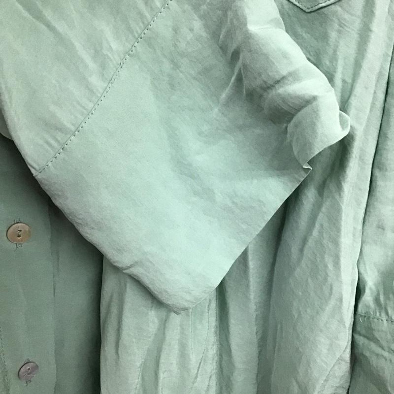 ザラ ZARA ワンピース ロングスカート シャツワンピース M 無地 緑 / グリーン /  レディース USED 古着 中古 10128872