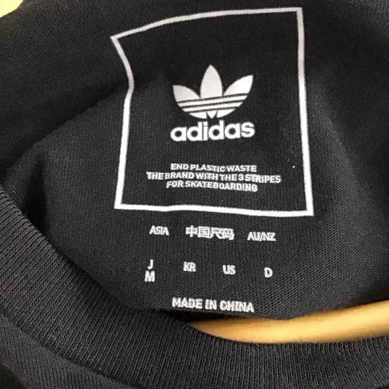 アディダス adidas Tシャツ 半袖 半袖カットソー プリントTシャツ クルーネックカットソー M プリント 黒 / ブラック /  メンズ USED 古着 中古 10135848