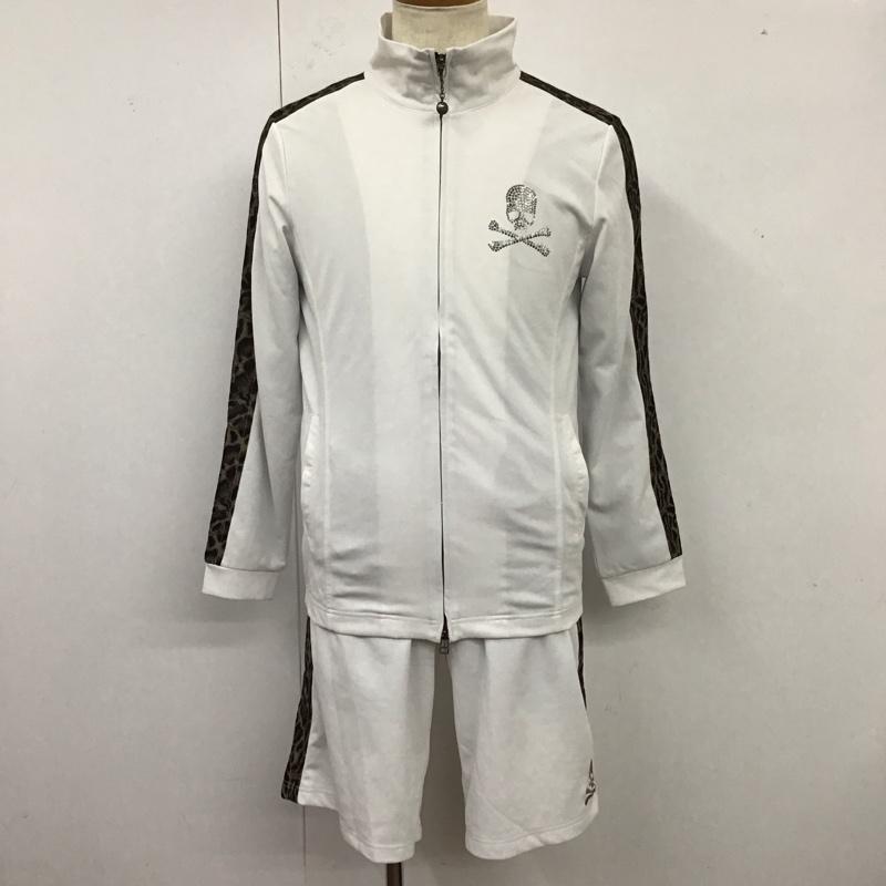 ロエン ROEN セットアップ セットアップ ジップアップジャケット ハーフパンツ 2点セット ジャージ L ロゴ、文字 白 / ホワイト /  メンズ USED 古着 中古 10119694