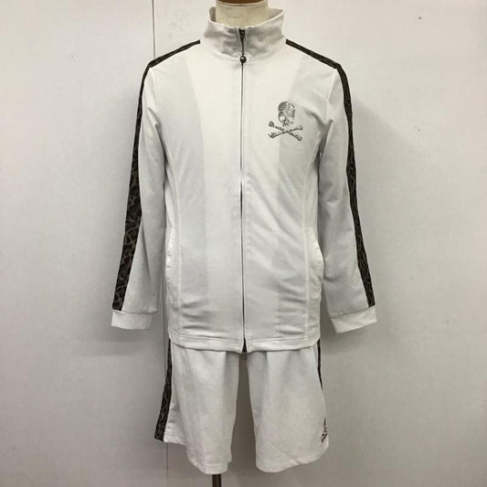 ロエン ROEN セットアップ セットアップ ジップアップジャケット ハーフパンツ 2点セット ジャージ L ロゴ、文字 白 / ホワイト /  メンズ USED 古着 中古 10119694