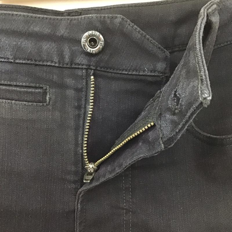 ジースターロゥ G-STAR RAW パンツ デニム、ジーンズ デニムパンツ ストレッチパンツ スリムパンツ 無地 黒 / ブラック /  メンズ USED 古着 中古 10107206