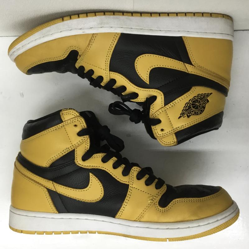 ナイキ NIKE スニーカー スニーカー AIR JORDAN 1 RETRO HIGH OG エア ジョーダン 1 レトロ HIGH OG 555088-701 28.0cm ロゴ、文字 黒 / ブラック / X 黄 / イエロー /  メンズ USED 古着 中古 10107077
