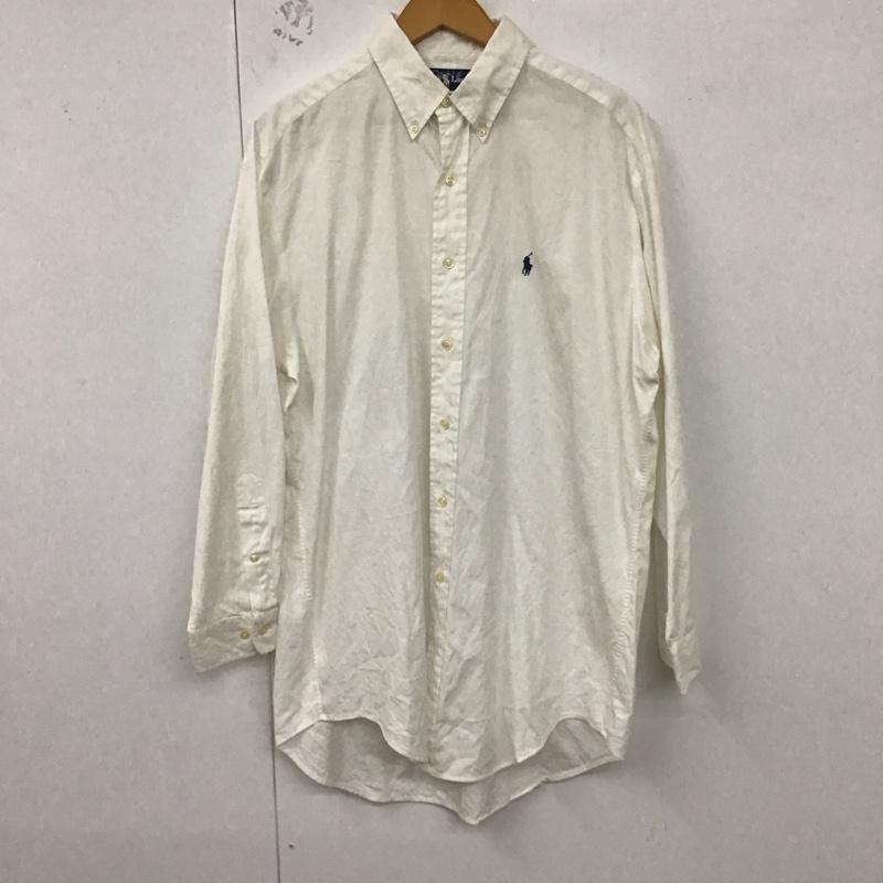 ラルフローレン RALPHLAUREN シャツ、ブラウス 長袖 ボタンダウンシャツ 無地 白 / ホワイト /  メンズ USED 古着 中古 10128584