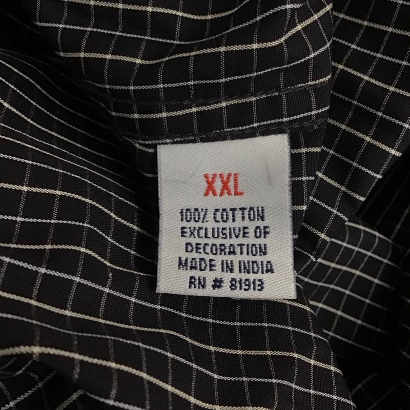 ロバート グラハム Robert Graham シャツ、ブラウス 長袖 長袖シャツ カジュアルシャツ カラーシャツ 柄シャツ XXL ボーダー柄 X チェック 白 / ホワイト / X 紺 / ネイビー /  メンズ USED 古着 中古 10107800