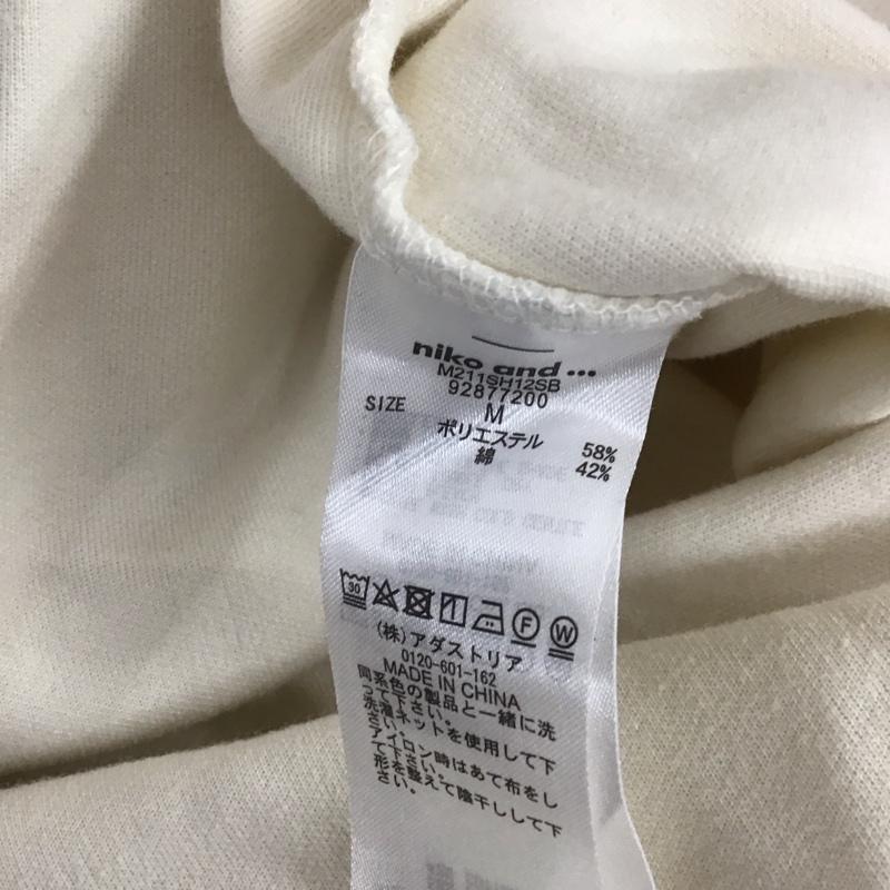 ニコアンド niko and... ワンピース ロングスカート m211sh12sb 長袖ワンピース クルーネックワンピース ロングワンピース M 無地 白 / ホワイト / X ベージュ / ベージュ /  レディース USED 古着 中古 10109009