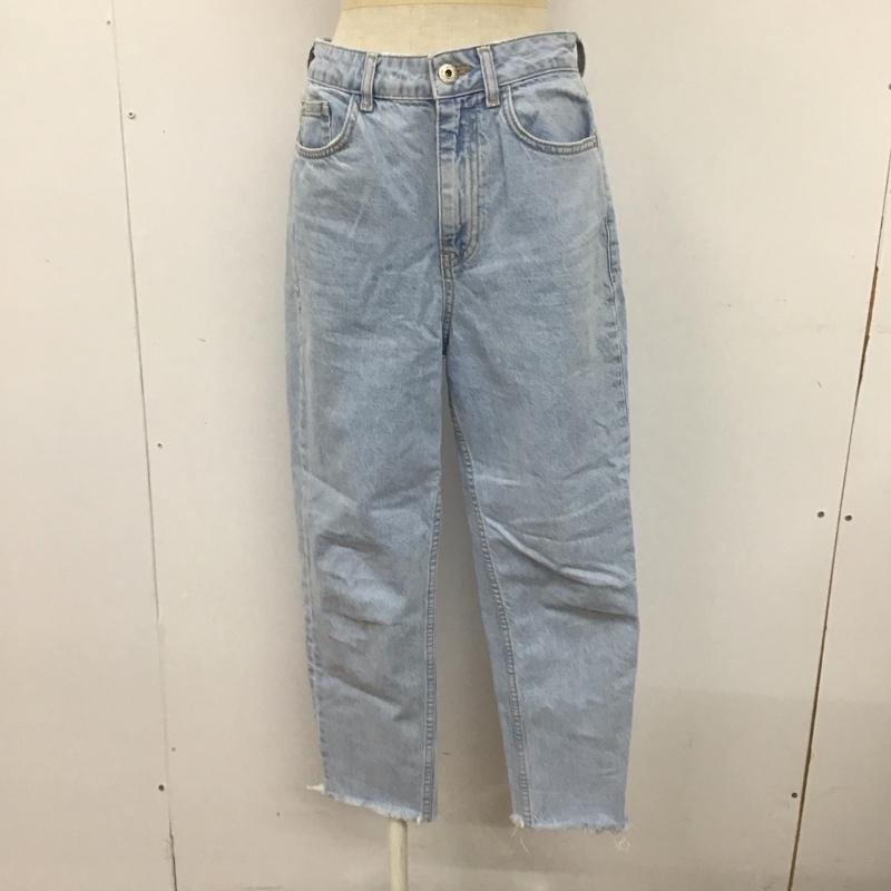 ザラ ZARA パンツ デニム、ジーンズ カットオフ 無地 水色 / ライトブルー /  レディース USED 古着 中古 10108076