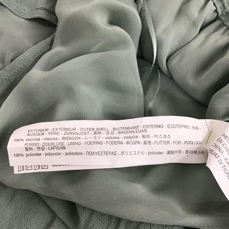 ザラ ZARA ワンピース ロングスカート 5149 031 512 サイドスリット ノースリーブ XS 無地 薄緑 / ライトグリーン /  レディース USED 古着 中古 10122549