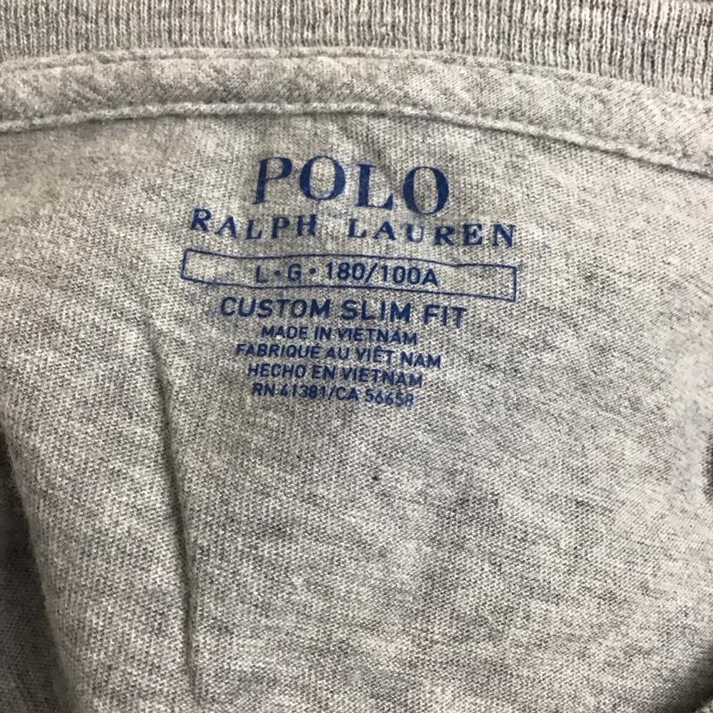 ポロラルフローレン POLO RALPH LAUREN Tシャツ 半袖 半袖カットソー プリントTシャツ クルーネックカットソー L プリント 灰 / グレー /  メンズ USED 古着 中古 10117255