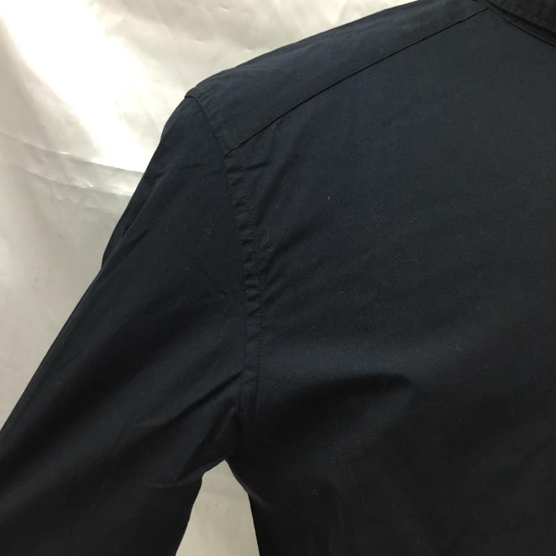 ニールバレット NEIL BARRETT シャツ、ブラウス 長袖 長袖シャツ スタンドカラーシャツ カジュアルシャツ XS 無地 紺 / ネイビー /  メンズ USED 古着 中古 10105806
