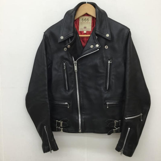 トリプルシックスレザーウェア 666LEATHERWEAR ジャケット、上着 レザージャケット 34 無地 黒 / ブラック /  メンズ USED 古着 中古 10133476