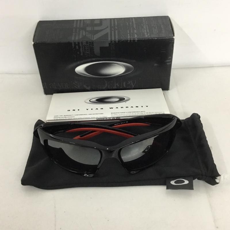 オークリー OAKLEY めがね・サングラス サングラス OO9134-10 SCALPEL ミラーレンズ ワンポイント 黒 / ブラック / X 赤 / レッド /  メンズ USED 古着 中古 10129368