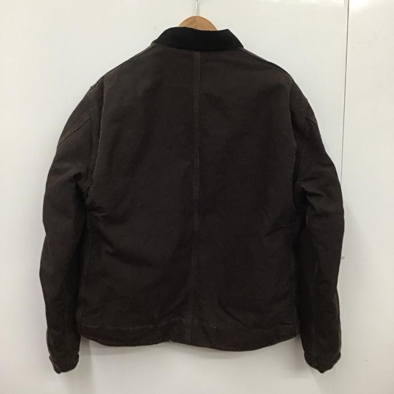 カーハート Carhartt ジャケット、上着 ジャンパー、ブルゾン ジップアップジャケット アウター 古着 J164 M ロゴ、文字 茶 / ブラウン /  メンズ USED 古着 中古 10144198