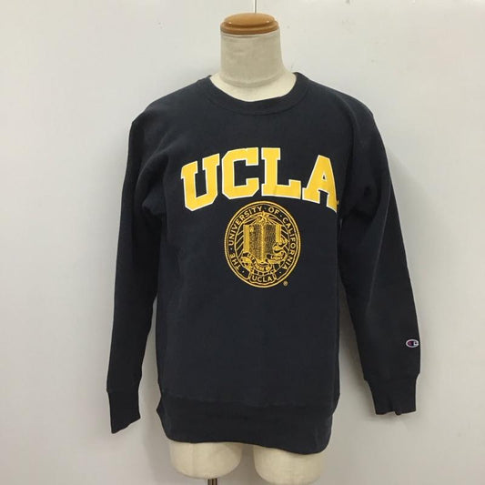 チャンピオン Champion トレーナー 長袖 UCLA カレッジプリント スウェット 裏起毛 XL ロゴ、文字 紺 / ネイビー /  メンズ USED 古着 中古 10118763