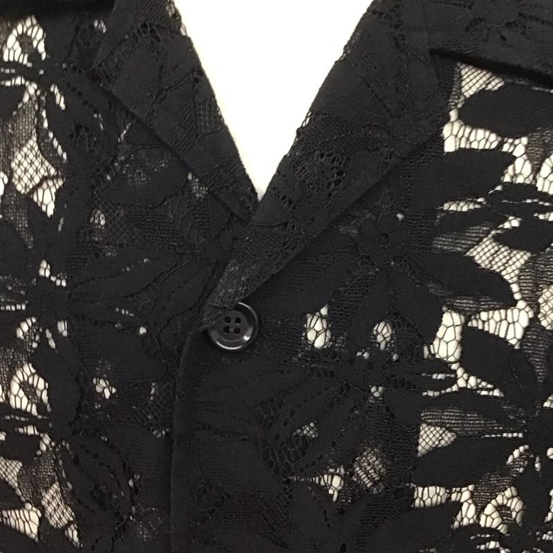 ニードルス Needles シャツ、ブラウス 半袖 半袖シャツ 総柄シャツ シースルーシャツ L 総柄 黒 / ブラック /  メンズ USED 古着 中古 10125511