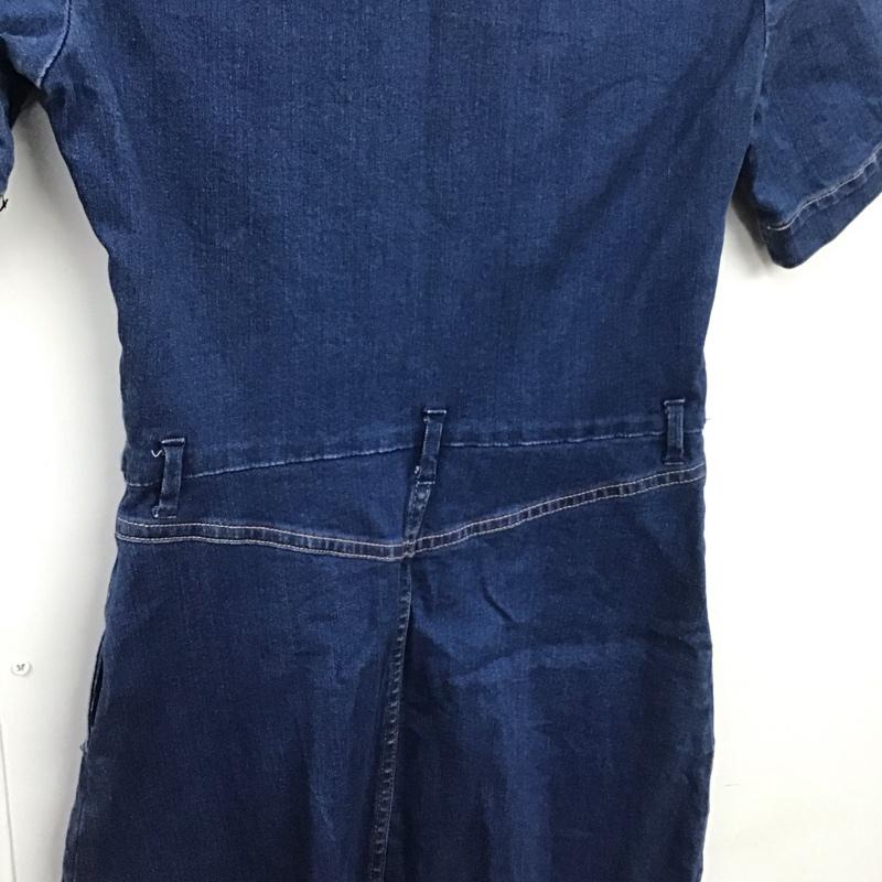 ザラ ZARA TRAFALUC ワンピース ロングスカート 半袖デニムワンピース ロングワンピース フロントボタン S 無地 インディゴ / インディゴ /  レディース USED 古着 中古 10149054