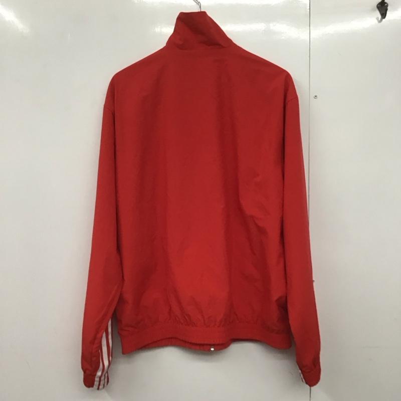 アディダス adidas ジャケット、上着 ジャンパー、ブルゾン iv9336 ジャケット ジャージ ジップアップ M ロゴ、文字 赤 / レッド /  メンズ USED 古着 中古 10143229