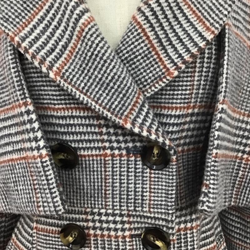 ティティーアンドコー titty&Co. コート コート一般 082-631-208 ピーコート ロングコート アウター M チェック マルチカラー / マルチカラー /  レディース USED 古着 中古 10109946