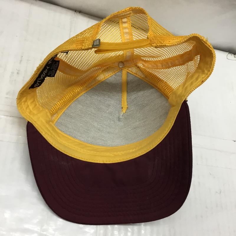 ステューシー STUSSY 帽子 キャップ メッシュキャップ ロゴ、文字 橙 / オレンジ / X ボルドー / ボルドー /  メンズ USED 古着 中古 10108552