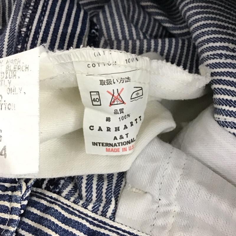 カーハート Carhartt パンツ ワークパンツ、ペインターパンツ ワークパンツ ワイドパンツ カジュアルパンツ ヒッコリーパンツ 31インチ ストライプ 白 / ホワイト / X インディゴ / インディゴ /  メンズ USED 古着 中古 10150761