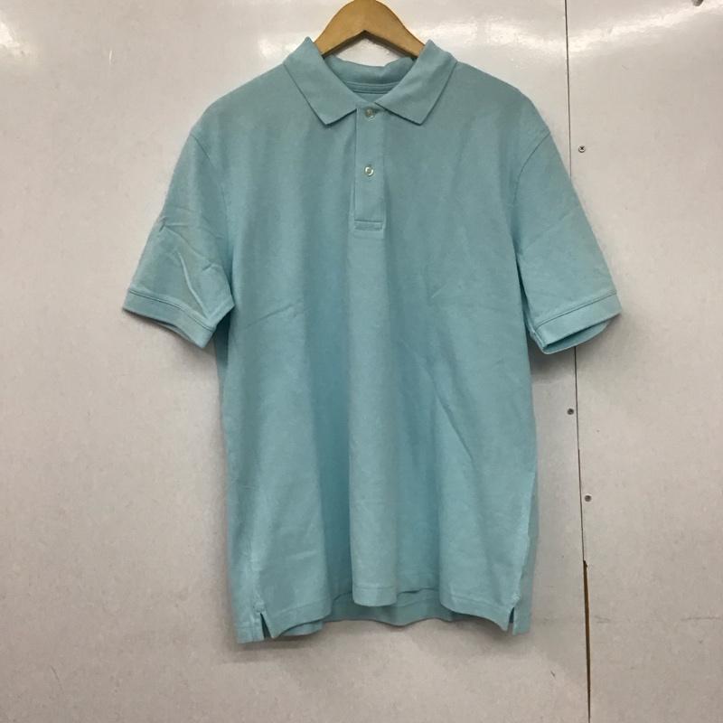 ランズエンド LANDS END ポロシャツ 半袖 半袖ポロシャツ カラーシャツ 半袖カットソー XL 無地 水色 / ライトブルー /  メンズ USED 古着 中古 10143489