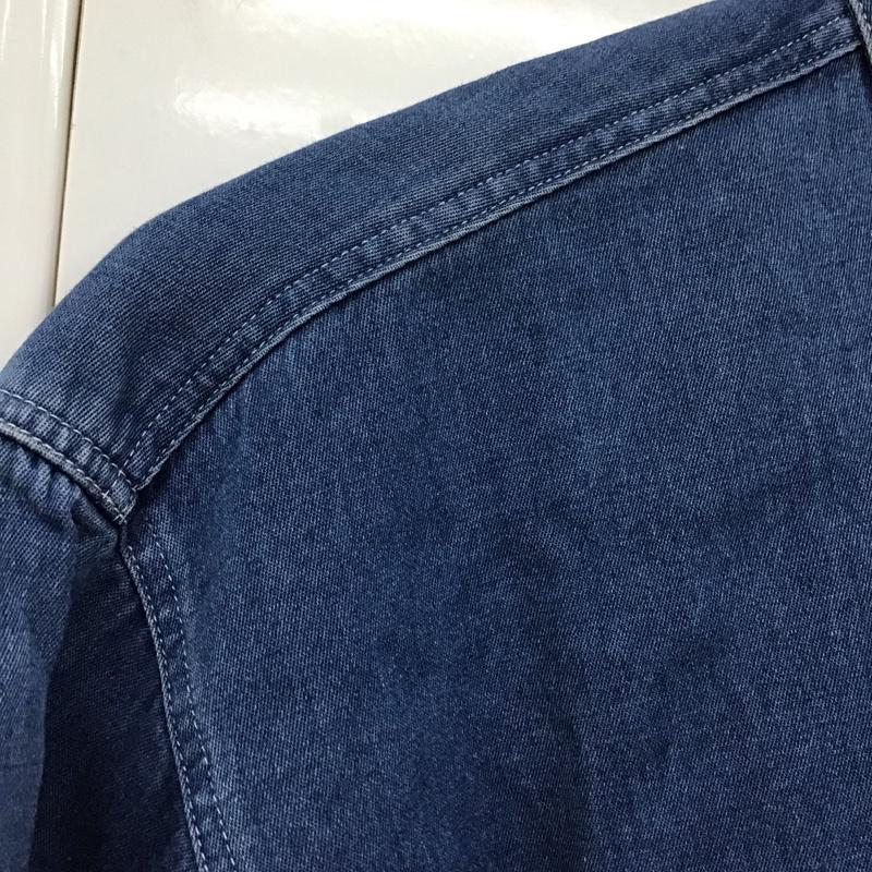 トーマスバーバリー THOMASBURBERRY シャツ、ブラウス 長袖 L 無地 水色 / ライトブルー /  メンズ USED 古着 中古 10128500