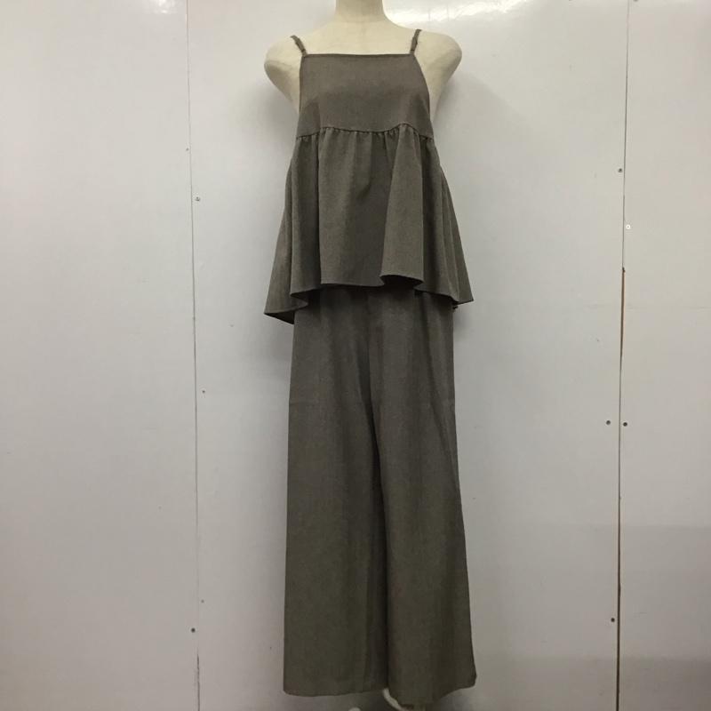 フリークスストア FREAK S STORE セットアップ セットアップ 1149248900288 リネンタッチ キャミ パンツ セットアップ リボンキャミソール S 無地 灰 / グレー /  レディース USED 古着 中古 10144436