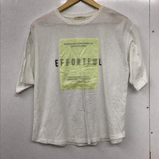 スタディオクリップ studio CLIP Tシャツ 半袖 FREE ロゴ、文字 白 / ホワイト /  レディース USED 古着 中古 10131669