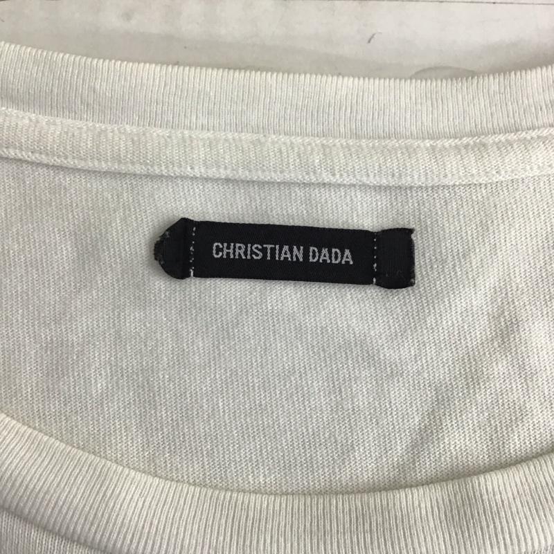 クリスチャンダダ CHRISTIAN DADA Tシャツ 長袖 CDM-17W-0511 ロンT スリーブロゴ バックプリント 46 ロゴ、文字 白 / ホワイト /  メンズ USED 古着 中古 10121353