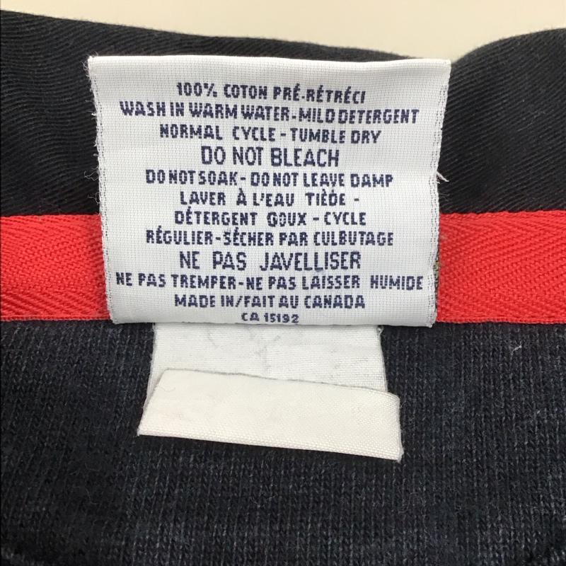 バーバリアン Barbarian カットソー 長袖 長袖カットソー カラーカットソー 古着 長袖ポロシャツ S 無地 紺 / ネイビー /  メンズ USED 古着 中古 10111796