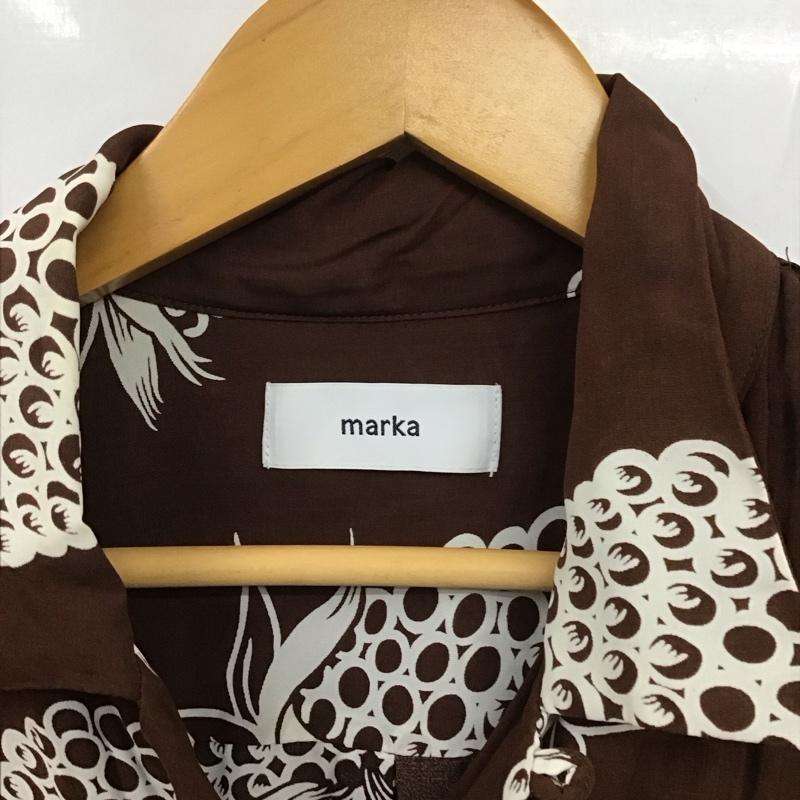 マーカ marka シャツ、ブラウス 半袖 半袖シャツ プリントシャツ カラーシャツ アロハシャツ 1 プリント 茶 / ブラウン /  メンズ USED 古着 中古 10132417