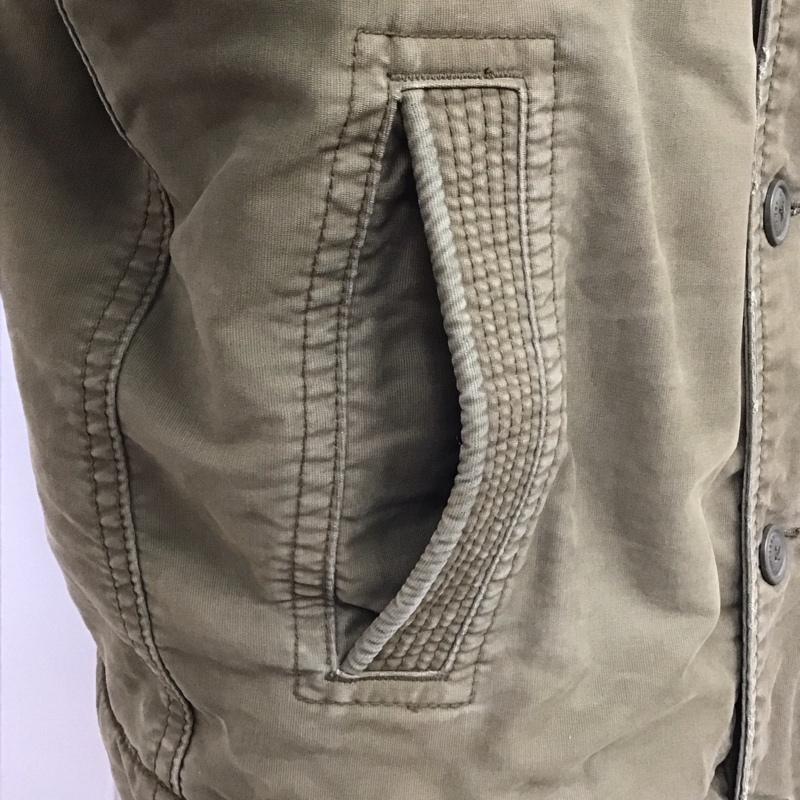 アバクロンビーアンドフィッチ ABERCROMBIE&FITCH ジャケット、上着 ジャンパー、ブルゾン ジップアップジャケット ジャンパー ジャケット カジュアルジャケット ミリタリージャケット L 無地 カーキ / カーキ /  メンズ USED 古着 中古 10109810