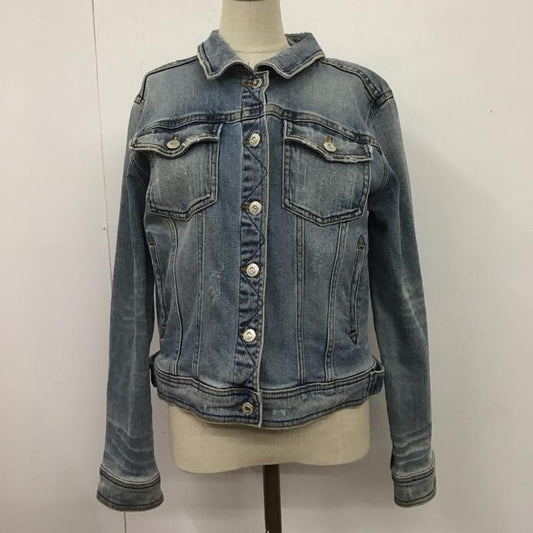 ザラ ZARA ジャケット、上着 ジャケット、ブレザー 4979 022 406 デニムジャケット S ダメージ加工 青 / ブルー /  レディース USED 古着 中古 10109698