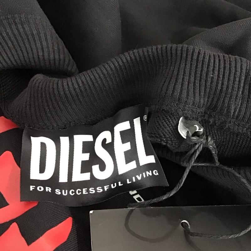 ディーゼル DIESEL カットソー 半袖 半袖カットソー プリントTシャツ クルーネックカットソー JUNINAGAWA L ロゴ、文字 黒 / ブラック /  メンズ USED 古着 中古 10120354