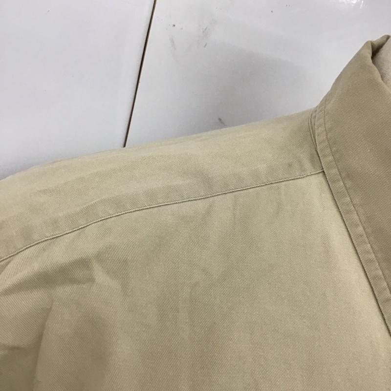ラルフローレン RALPHLAUREN シャツ、ブラウス 長袖 長袖シャツ カラーシャツ 長袖カットソー ボタンダウンシャツ XL ロゴ、文字 ベージュ / ベージュ /  メンズ USED 古着 中古 10117272