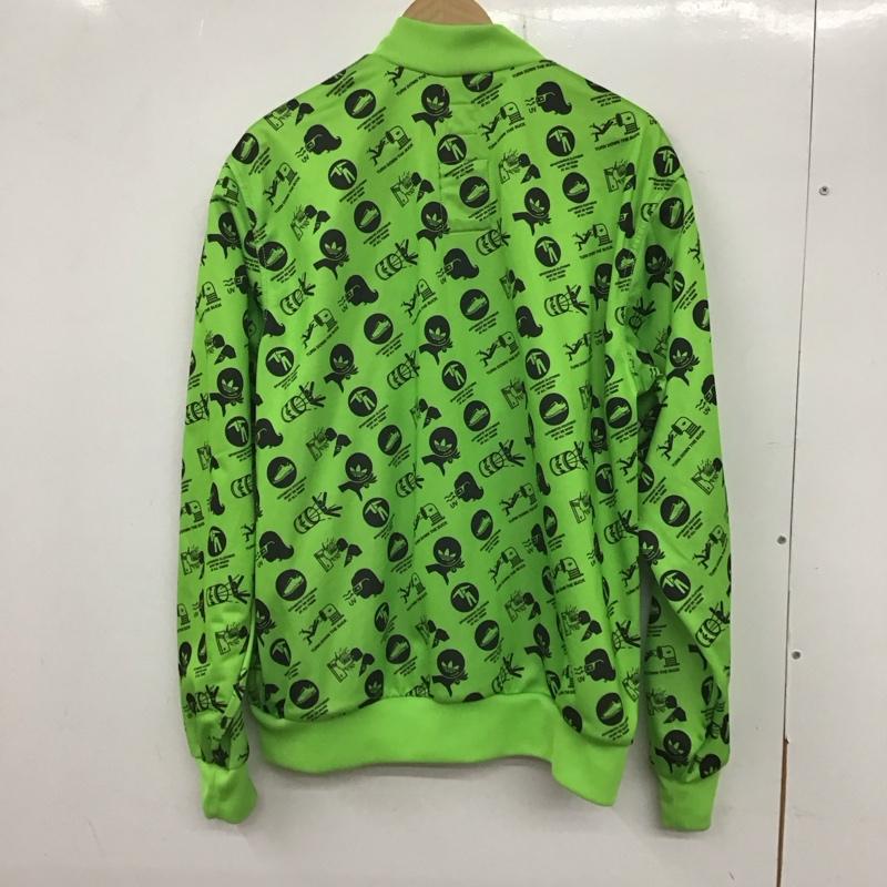 アディダス adidas ジャケット、上着 ジャンパー、ブルゾン M ロゴ、文字 薄緑 / ライトグリーン /  メンズ USED 古着 中古 10134533