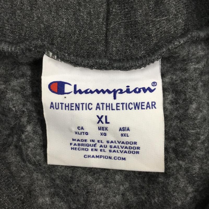チャンピオン Champion パーカー 長袖 長袖パーカー フード付きパーカー プリントスウェット トレーナー XL ロゴ、文字 灰 / グレー /  メンズ USED 古着 中古 10113533