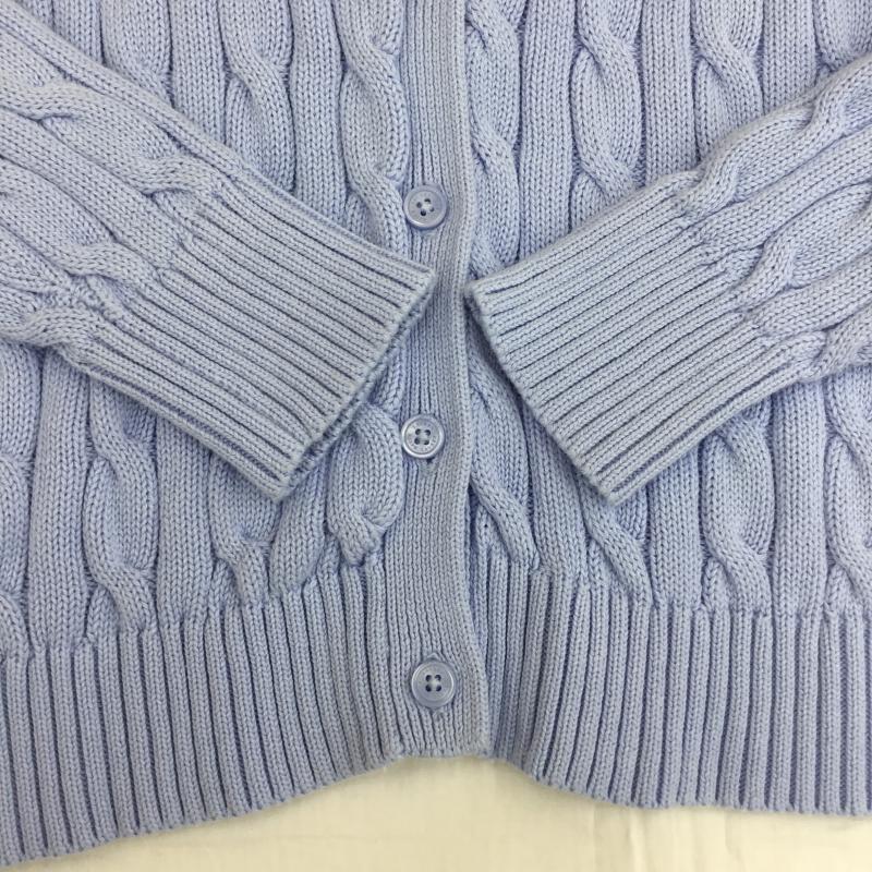 ローレンラルフローレン LAUREN RALPH LAUREN カーディガン 長袖 XS ロゴ、文字 水色 / ライトブルー /  レディース USED 古着 中古 10135643