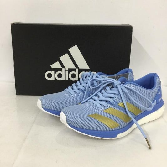 アディダス adidas スニーカー スニーカー G28878 adizero Boston 8 ランニングシューズ 24.5cm 箱有 24.5cm ロゴ、文字 水色 / ライトブルー /  レディース USED 古着 中古 10136694