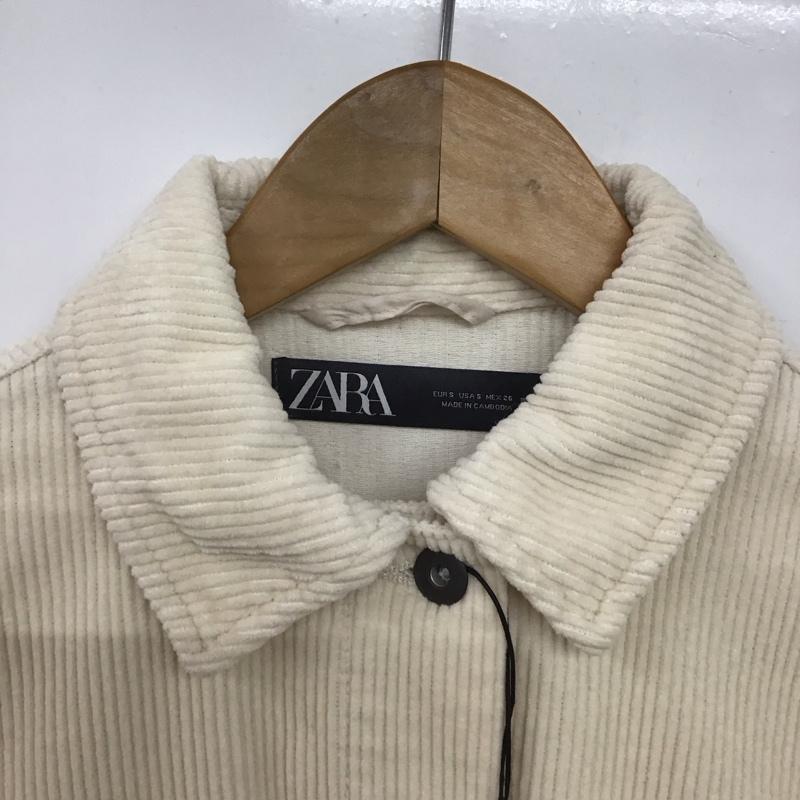 ザラ ZARA ジャケット、上着 ジャケット、ブレザー コーデュロイジャケット カジュアルジャケット アウター S 無地 アイボリー / アイボリー /  レディース USED 古着 中古 10143759