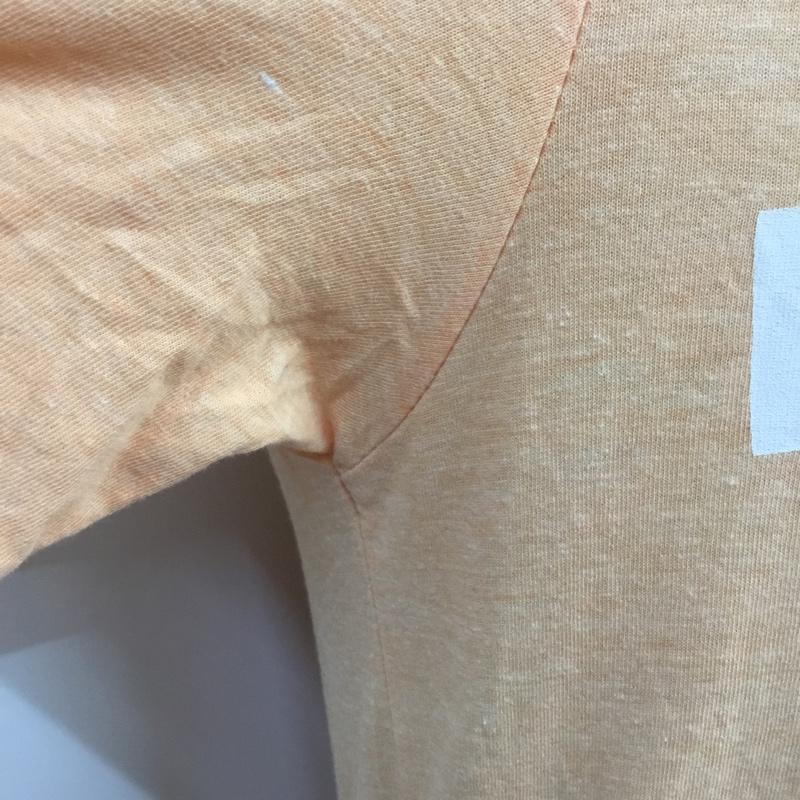 ベルシュカ Bershka Tシャツ 半袖 Vネック プリントTシャツ S 無地 X プリント 橙 / オレンジ /  メンズ USED 古着 中古 10046458