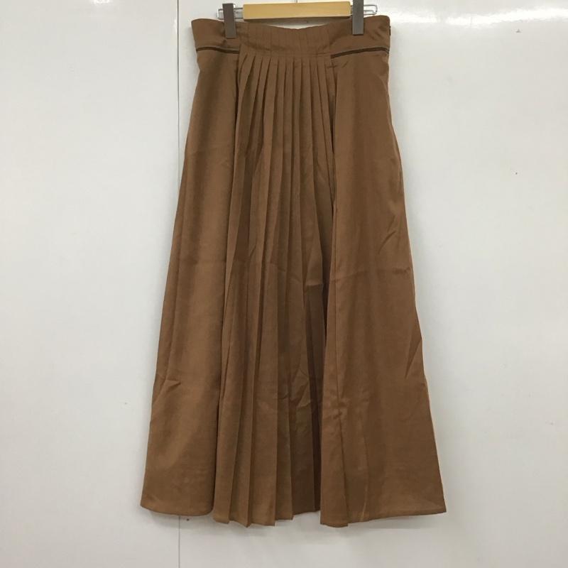 スタディオクリップ studio CLIP スカート ロングスカート CF20Y018-1 前プリーツマキシスカート L 無地 茶 / ブラウン /  レディース USED 古着 中古 10109063