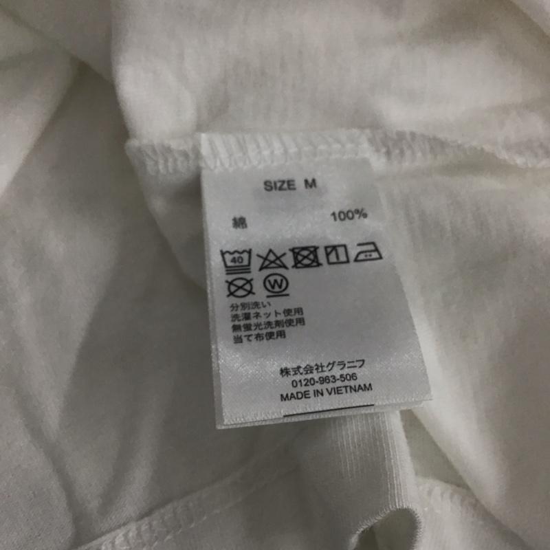 グラニフ graniph Tシャツ 半袖 半袖カットソー プリントTシャツ クルーネックカットソー M プリント 白 / ホワイト /  メンズ USED 古着 中古 10150885