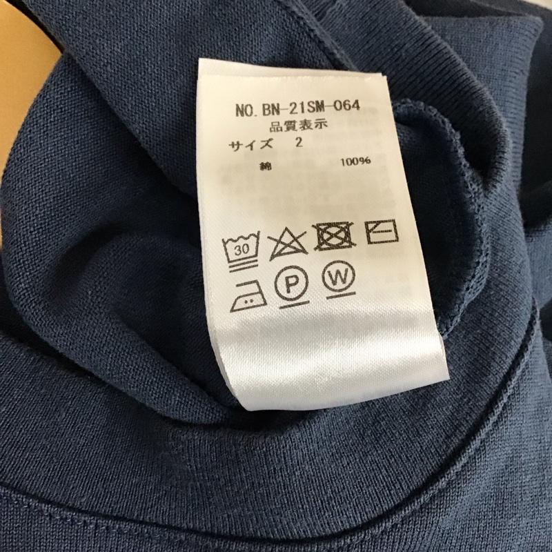 バトナー BATONER Tシャツ 半袖 BN-21SM-064 UNITED ARROWS クルーネック 2 無地 紺 / ネイビー /  メンズ USED 古着 中古 10117751