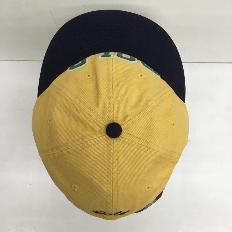 ポロラルフローレン POLO RALPH LAUREN 帽子 キャップ 6パネル ロゴ キャップ タグ付 ロゴ、文字 黄 / イエロー /  メンズ USED 古着 中古 10106050