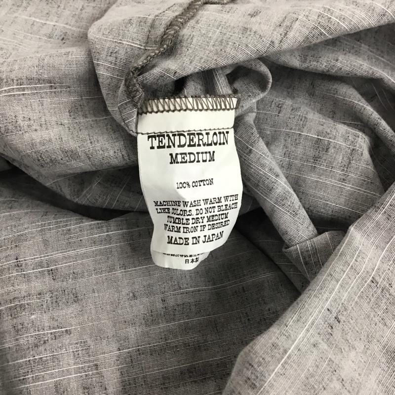 テンダーロイン TENDERLOIN シャツ、ブラウス 長袖 コットン M 総柄 灰 / グレー /  メンズ USED 古着 中古 10144034