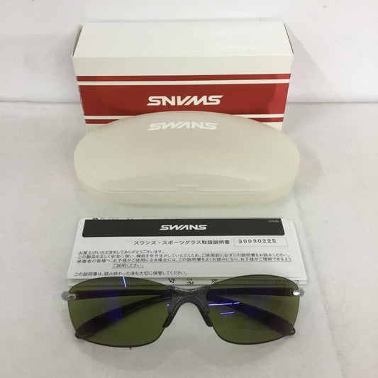 スワンズ Swans めがね・サングラス サングラス SALF-0168 ULTRA LENS for FISHINGモデル 箱有 ロゴ、文字 黒 / ブラック / X 薄緑 / ライトグリーン /  メンズ USED 古着 中古 10141081